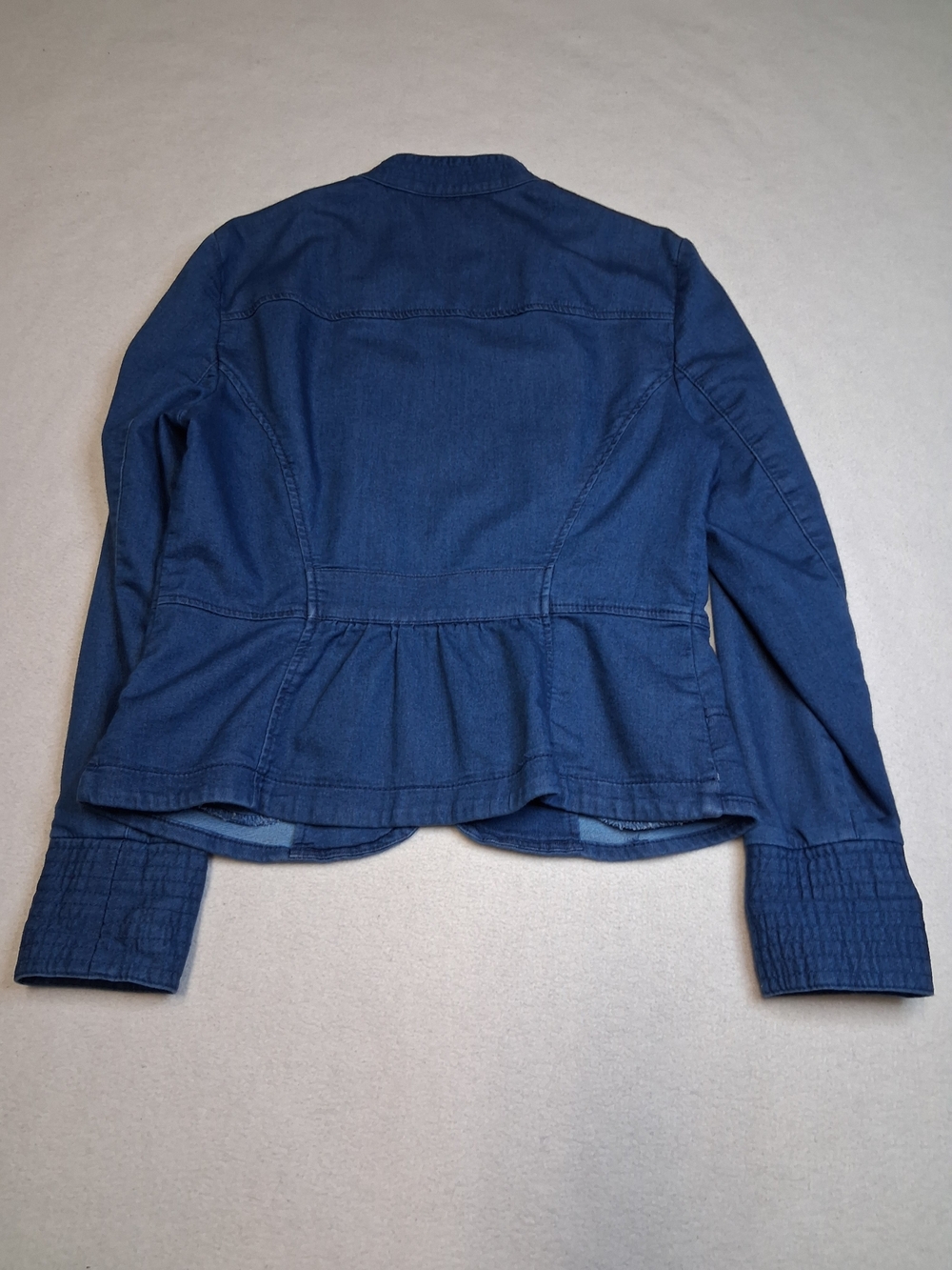 INC International Concepts Blue Military-Style Denim Jacket - Picture 7 of 8